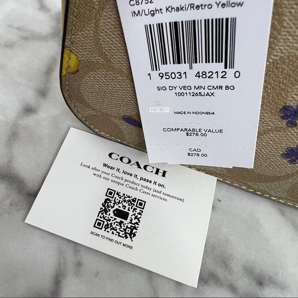 Coach Mini Camera Bag In Signature Canvas With Dreamy Veggie Print - Picture 8 of 9